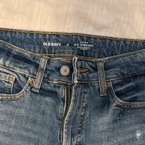 Old Navy OG Blue Denim Straight Jeans